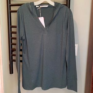 Cutter & Buck large green pullover hooded top NWT